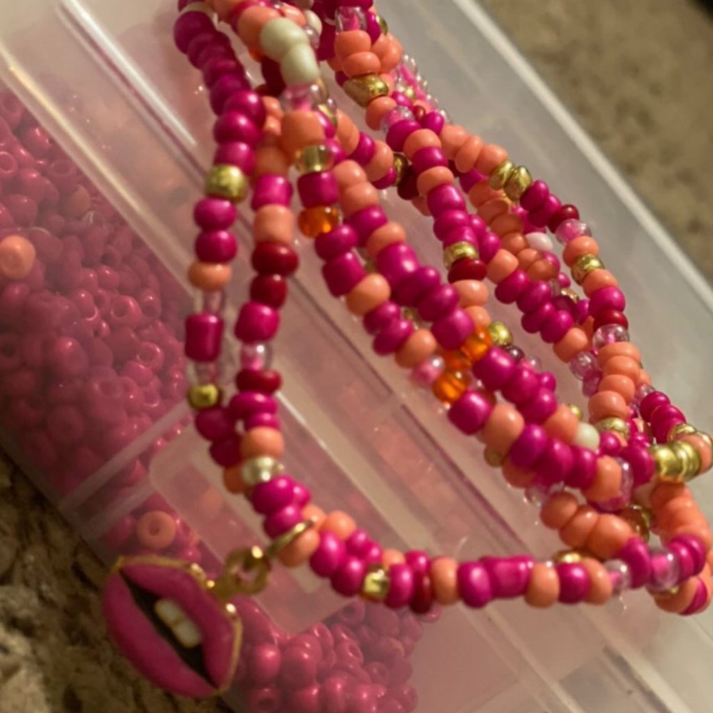 (Custom ) Handmade Glass Waist Beads